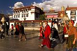 Pilgrims along the Jhokang Kora, Lhasa, Tibet, China
